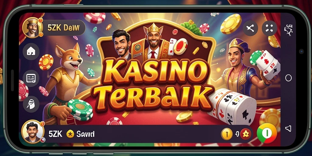 Tampilan utama gameplay Kasino di aplikasi 5ZK.
