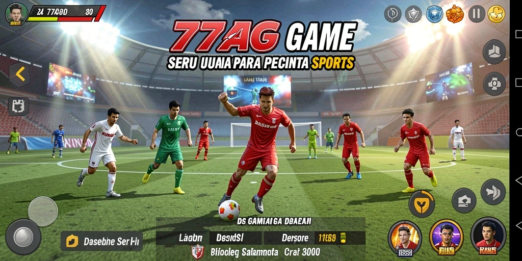 Tampilan gameplay mendebarkan dalam dunia olahraga.