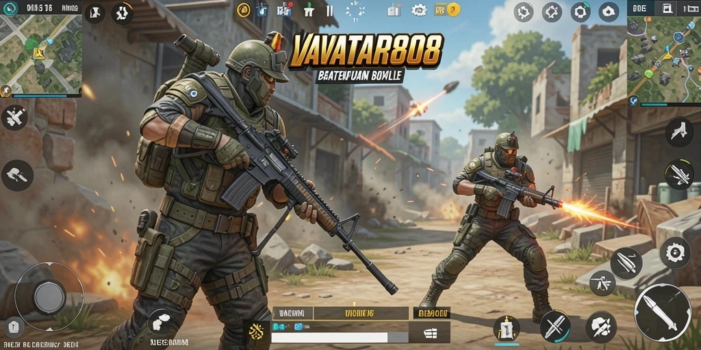 Tangkapan layar gameplay Battle Royale dari AVATAR808 yang seru.