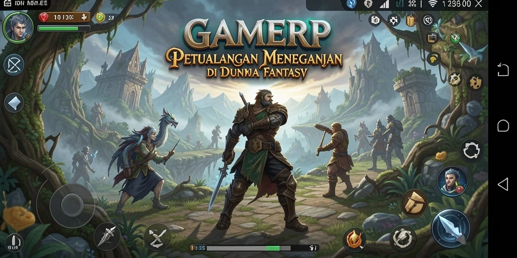 Tampilan gameplay GAMERP menunjukkan aksi petualangan yang mendebarkan.