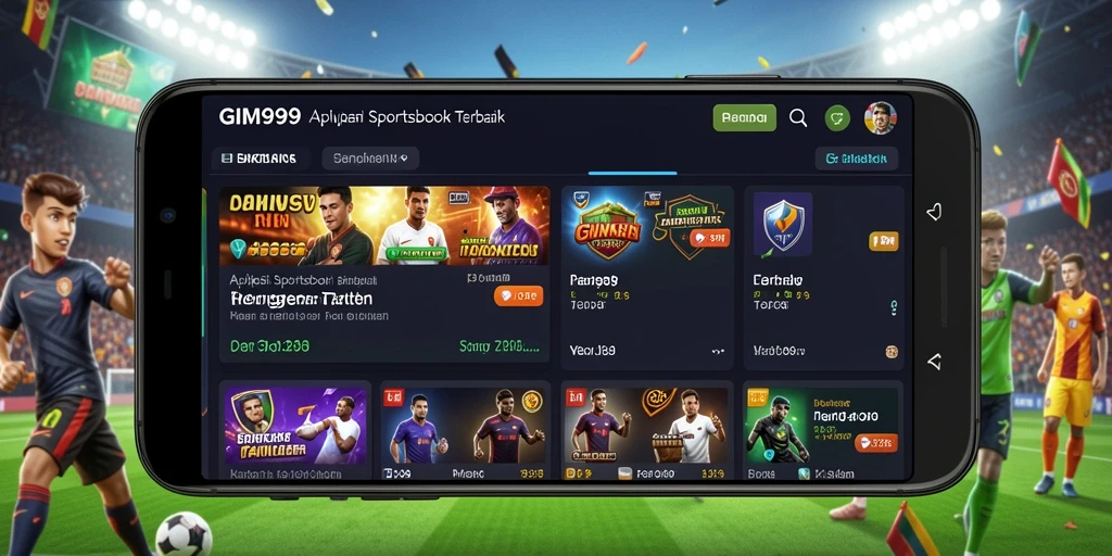 Screenshot GIM999 menampilkan antarmuka taruhan olahraga yang dinamis.