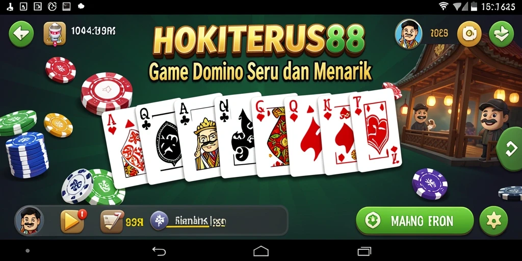 Screenshot utama HOKITERUS88 menampilkan gameplay menarik domino yang penuh strategi.