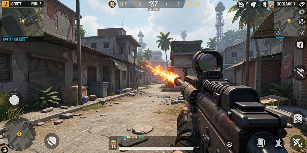Tampilan menarik dari gameplay TPS dalam IDEBET.