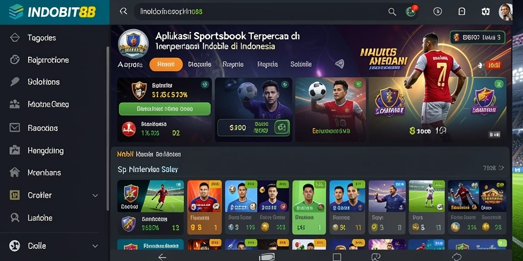 Tampilan gameplay menarik dari aplikasi Sportsbook INDOBIT88.