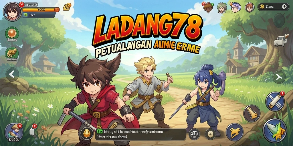 Tampilan gameplay <strong>LADANG78</strong> yang menakjubkan dan karakter Anime yang menarik.