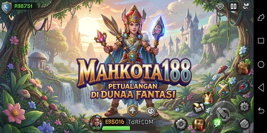 Screenshot gameplay MAHKOTA188 menampilkan petualangan di dunia terbuka.