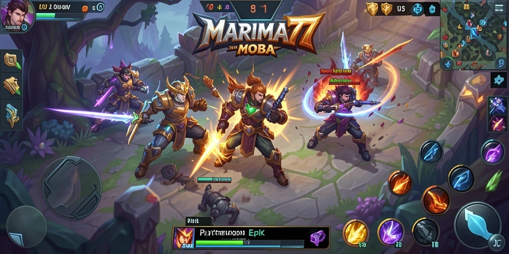 Tampilan gameplay seru dan menegangkan dari MARIMA77.