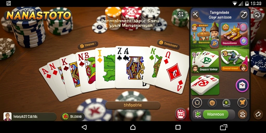 Tampilan gameplay NANASTOTO yang seru dan menarik dalam permainan Gaple.