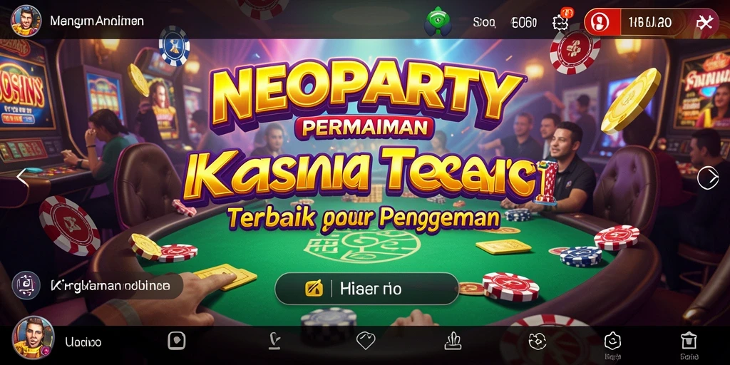 Gambaran gameplay seru dari NEOPARTY dalam permainan Kasino.