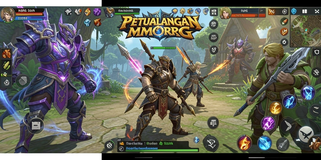 Screenshot R6R6 menunjukkan pertarungan epik antara karakter dalam dunia MMORPG.