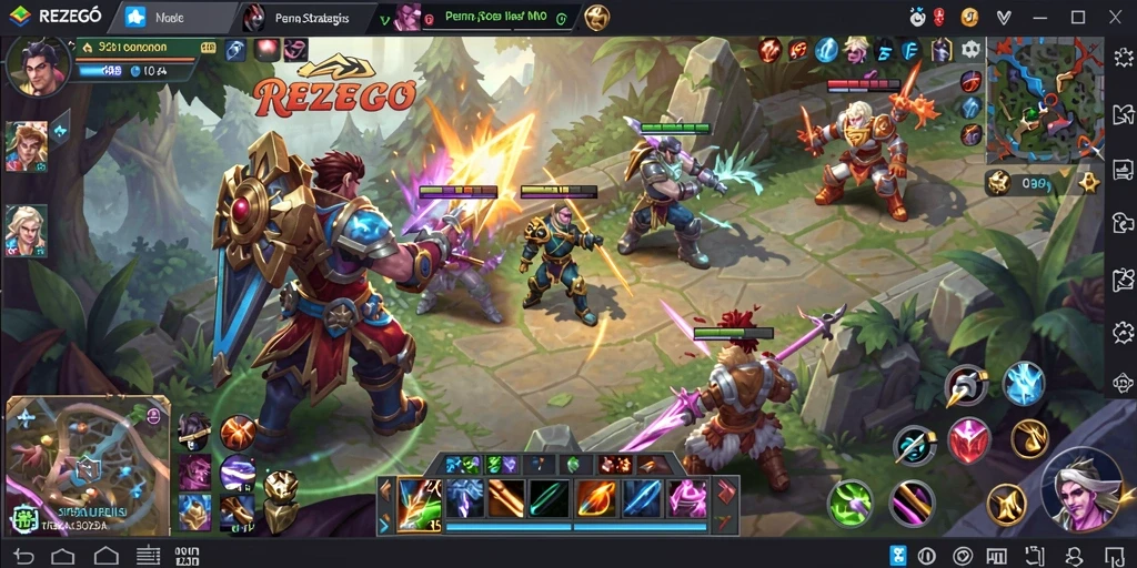 Gameplay seru di battlefield REZEGO yang mendebarkan.