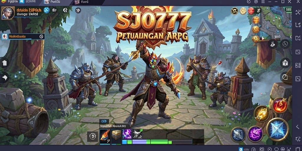 Tampilan gameplay epik di dunia fantasi SJO777.
