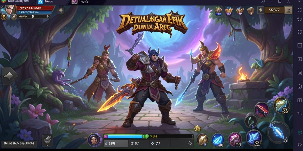 Tampilan gameplay menakjubkan di dunia fantasi ARPG.