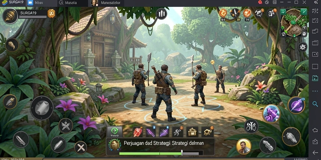 Gameplay SURGA19 menampilkan pertempuran strategi yang intens dan mendebarkan.