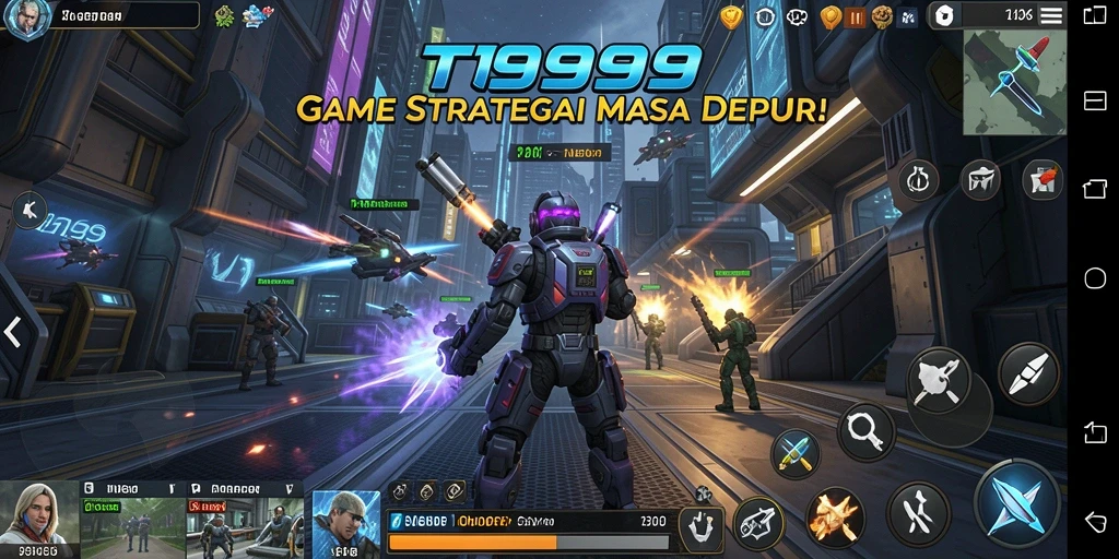 Tampilan gameplay T9999 yang mendebarkan dan penuh strategi.