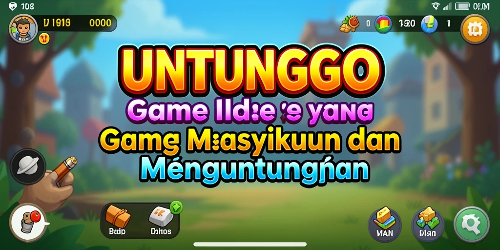 Tampilan gameplay <strong>UNTUNGGO</strong> yang menarik dengan mekanisme Idle.